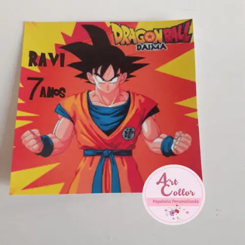 20 Adesivos para sacolinha  Dragon Ball