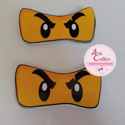 30 Adesivos Olhos Ninjago