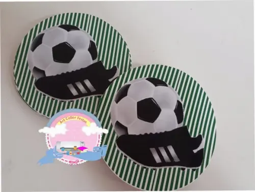 50 Adesivos redondo futebol