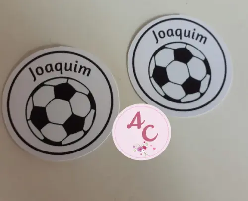 50 Adesivos redondo Futebol