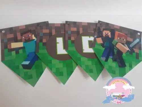 10 Bandeirolas Minecraft
