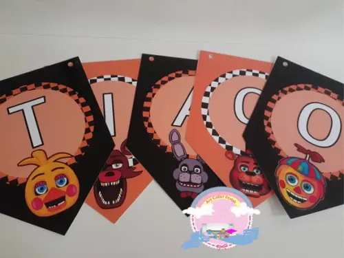 10 Bandeirolas Five Nights At Freddy