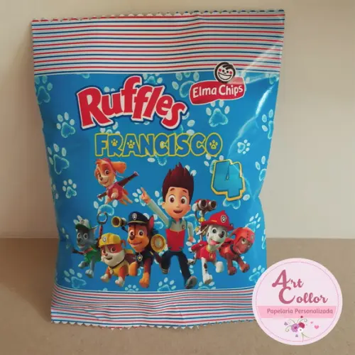 15 Batatas Ruffles Personalizada Patrulha Canina