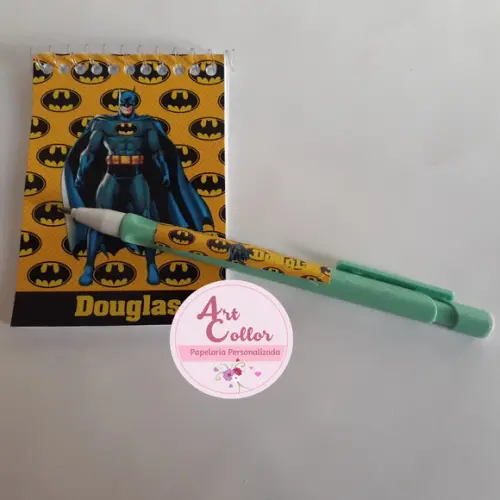 20 Bloquinhos Batman+ Lapiseira Personalizada
