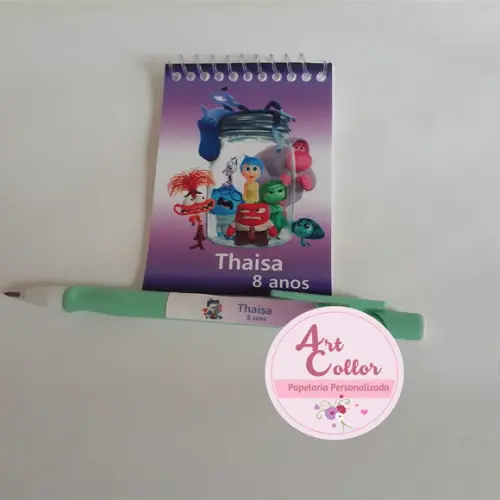 20 Bloquinhos Divertidamente + Lapiseira Personalizada
