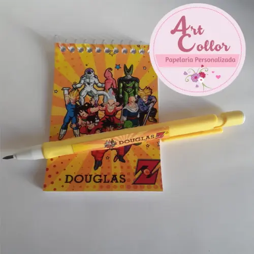 20 Bloquinhos Dragon Ball + Lapiseira Personalizada