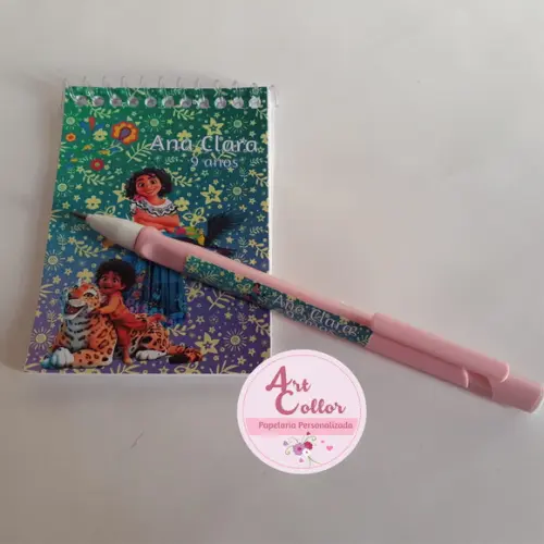 20 Bloquinhos Encanto + Lapiseira Personalizada
