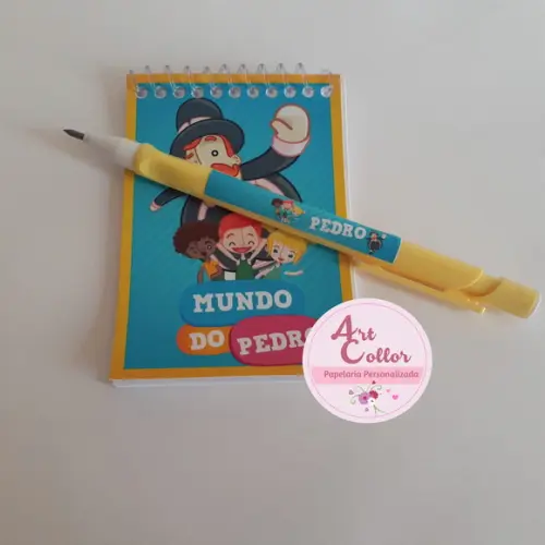 20 Bloquinhos Mundo Bita + Lapiseira Personalizada