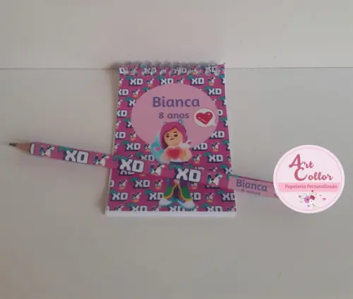 20 Bloquinhos Pk Xd + Lápis Personalizado