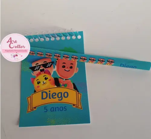 20 Bloquinhos Pk Xd + Lápis Personalizado