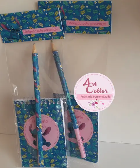 20 Bloquinhos Stitch +lápis Personalizado