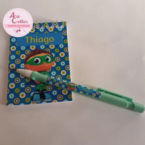 20 Bloquinhos Super Why + Lapiseira Personalizada
