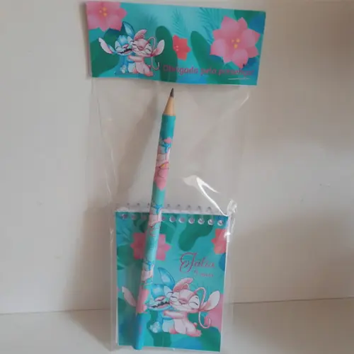 20 Bloquinhos Stitch +lápis Personalizado