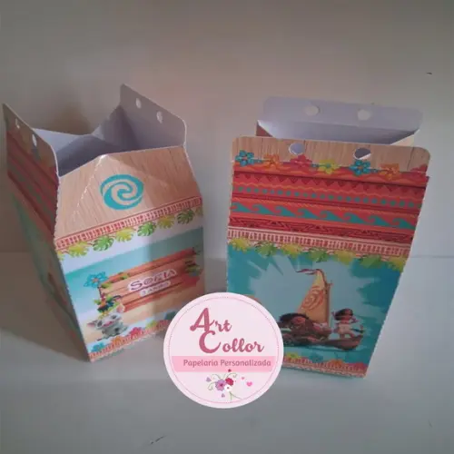 10 Caixas Milk Personalizada Moana