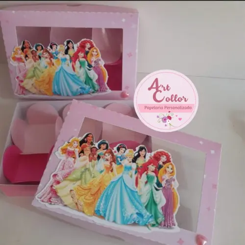 10 Caixas para 6 Doces Princesas da Disney