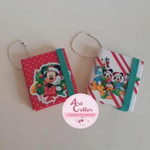 10 Chaveiros Post It Natal Disney