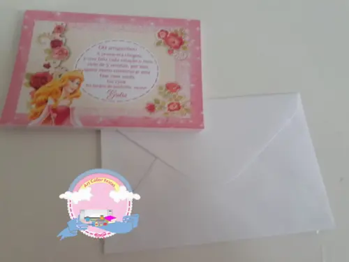 25 Convites Impresso Bela Adormecida / Princesa Aurora