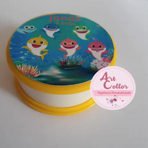 20 Copos Retrátil Personalizado Baby Shark