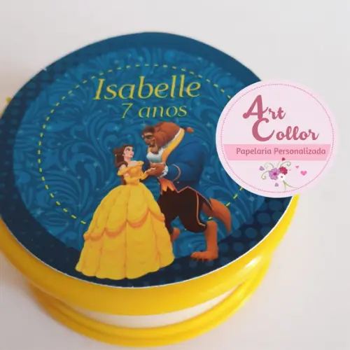 20 Copos Retrátil Personalizado Bela e a Fera