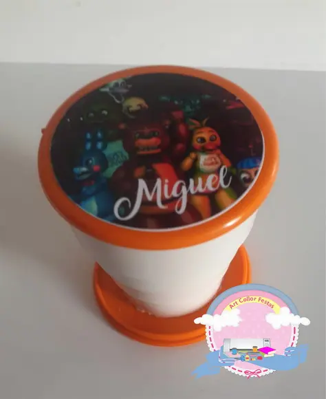 20 Copos Retrátil Personalizado Five Nights At Freddy's