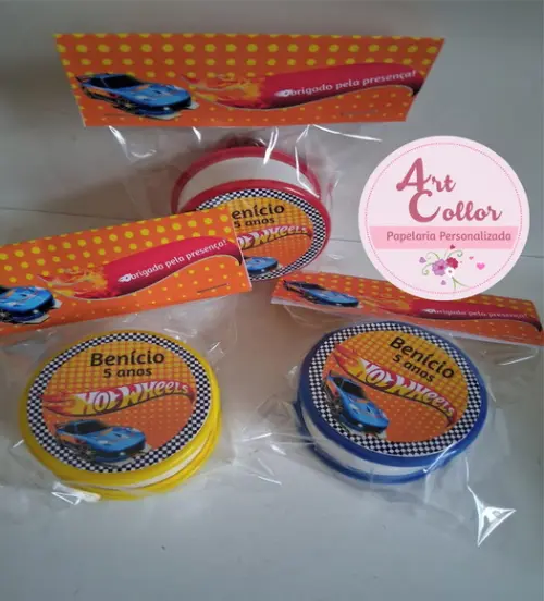 100 Copos Retrátil Personalizado Hotwheels