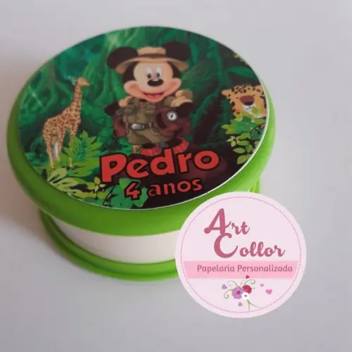 20 Copos Retrátil Personalizado Mickey Safari