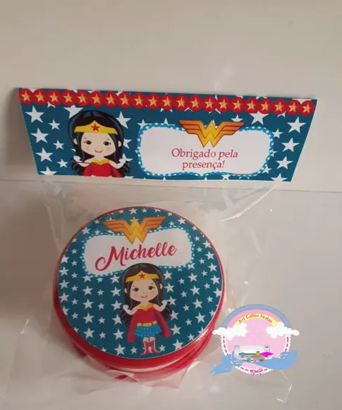 20 Copos Retrátil Personalizado Mulher Maravilha