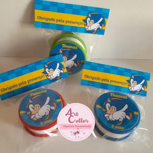 20 Copos Retrátil Personalizado Sonic