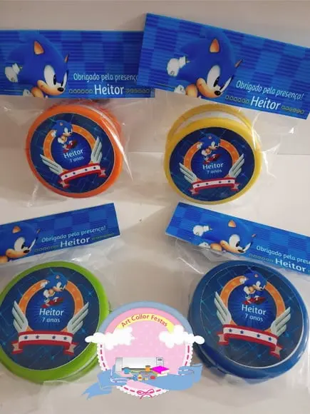 20 Copos Retrátil Personalizado Sonic