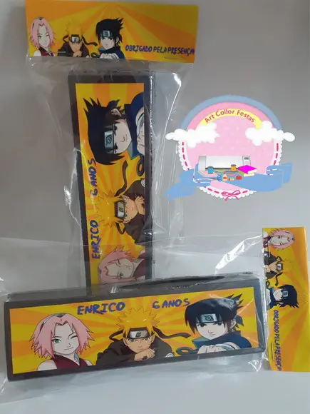 15 Dominós Naruto Menino / Menina