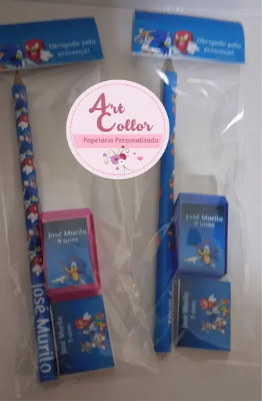 20 Kits Escolar Sonic