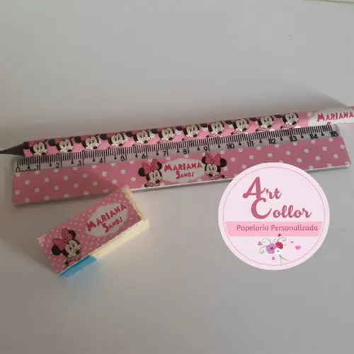 15 Kits Escolar Minnie Rosa