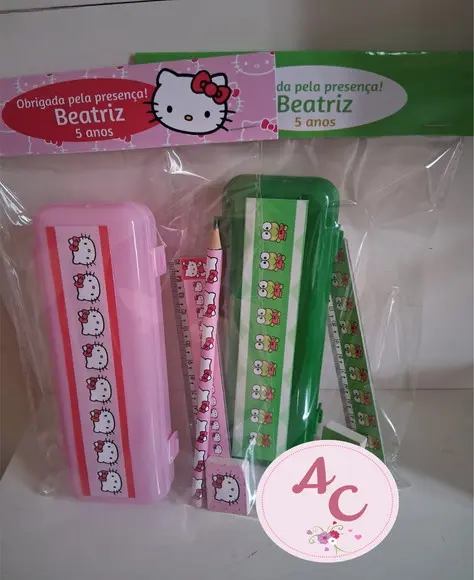 15 Kits Estojo Escolar Hello Kitty