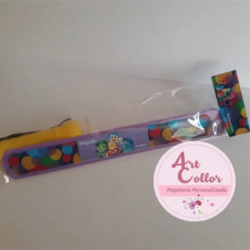 25 Kits Pulseira Bate Enrola + Mini Lanterna Divertidamente