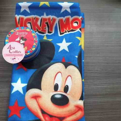 15 Kits Toalhinha para Mãos + Copo Retrátil Mickey