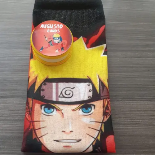 15 Kits Toalhinha para Mãos + Copo Retrátil Naruto