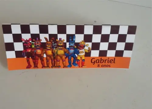 20 Lapelas (fecha Saquinho) + Saquinho 10x15 Five Nights At Fred