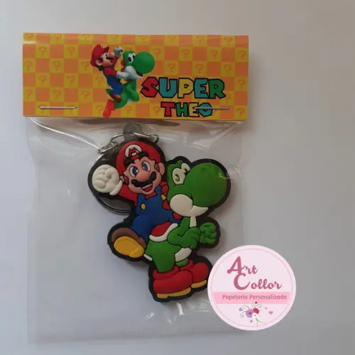 20 Chaveiros Emborrachado Mario Bross