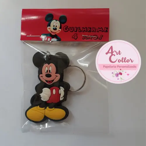 20 Chaveiros Emborrachado Mickey