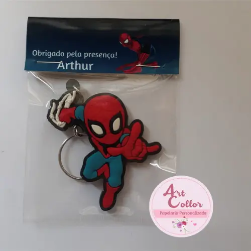 20 Chaveiros Emborrachado Homem Aranha