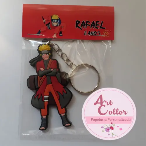 20 Chaveiros Emborrachado Naruto