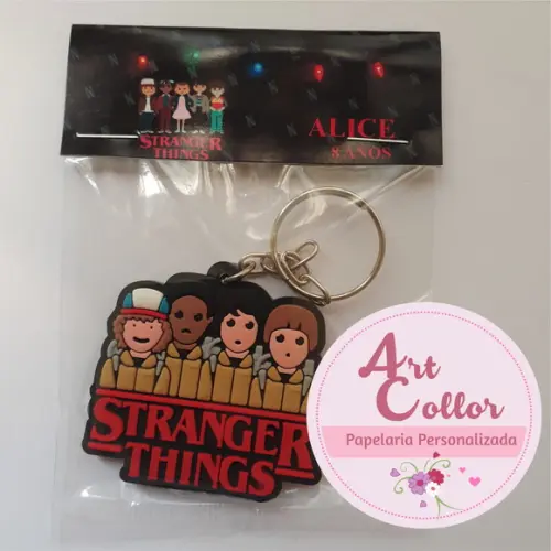 20 Chaveiros Emborrachado Stranger Things