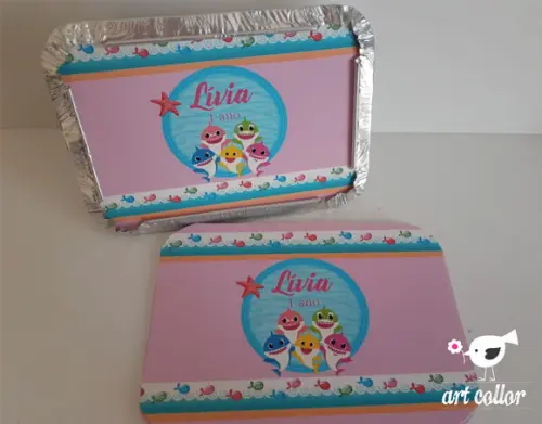 30 Marmitinhas Personalizada Baby Shark