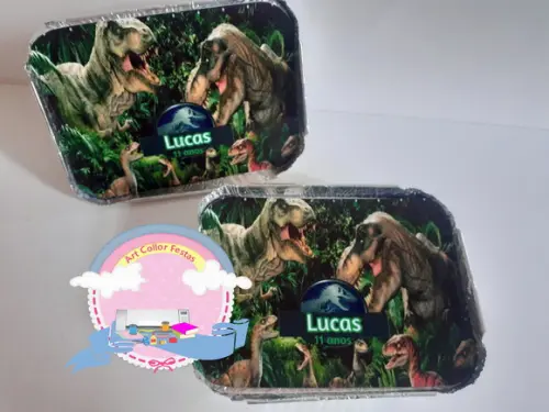 30 Marmitinhas Personalizada Jurassic Park