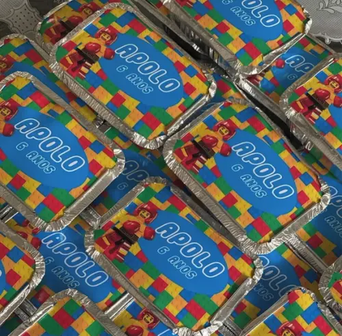 30 marmitinhas Personalizada Lego