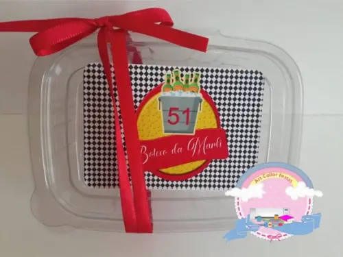20 Marmitinhas Plástico Personalizada Boteco + Fita