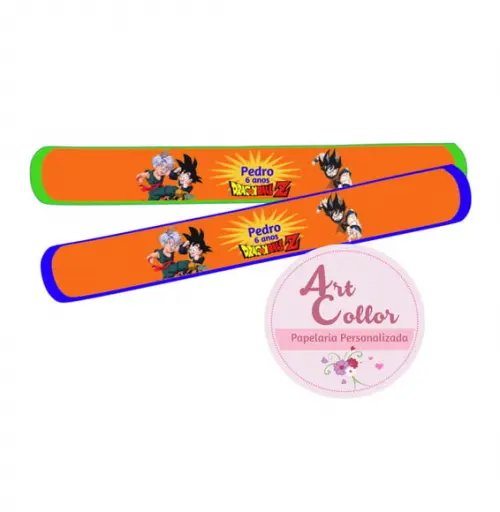 25 Pulseiras Bate Enrola Dragon Ball