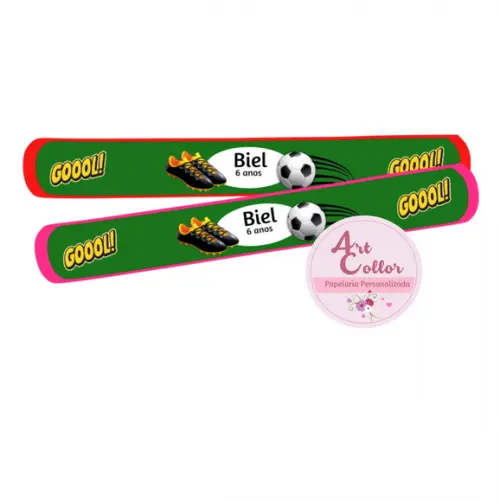 25 Pulseiras Bate Enrola Futebol