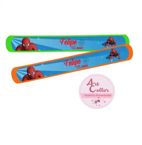 25 Pulseiras Bate Enrola Homem Aranha