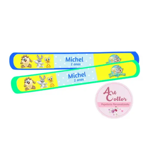 25 Pulseiras Bate Enrola Lonney Tunes